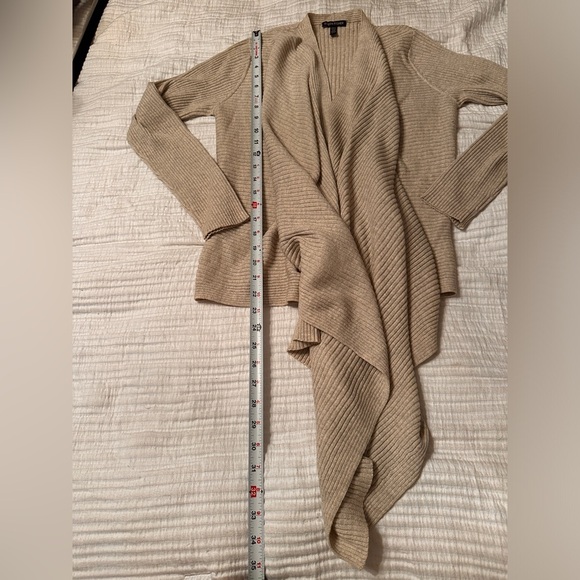 Eileen Fisher Draped Front Ribbed Wool Cardigan - Size XS - Picture 9 of 9